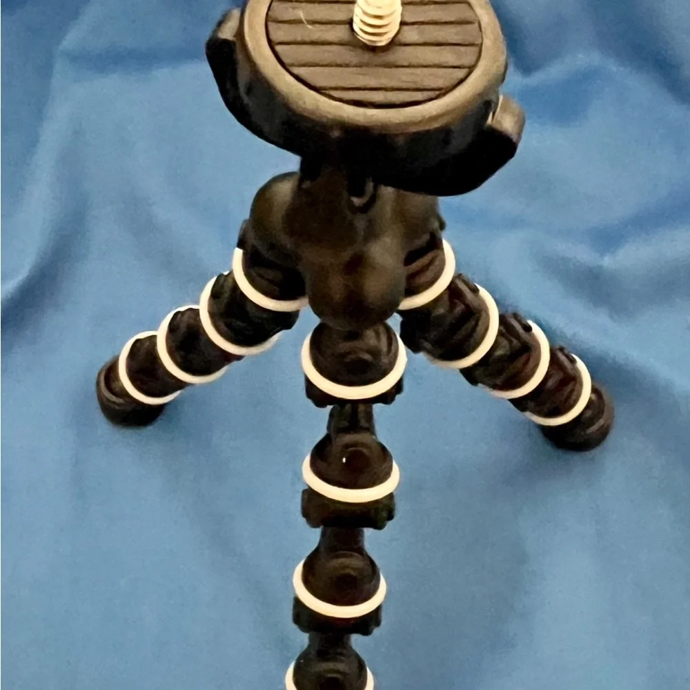 Camera Mini Tripod Accessory Flexible, Attachable in Black and White